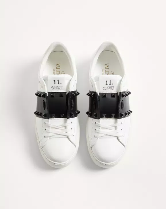 Valentino Rockstud Untitled Sneaker In Calfskin Leather With Tonal Studs - Image 5